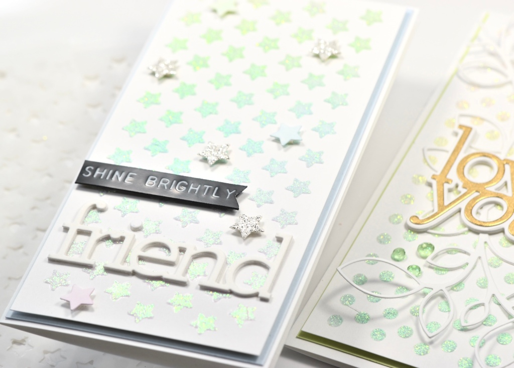Three Slimline Cards Created with Circle Stencils & Distress Oxide